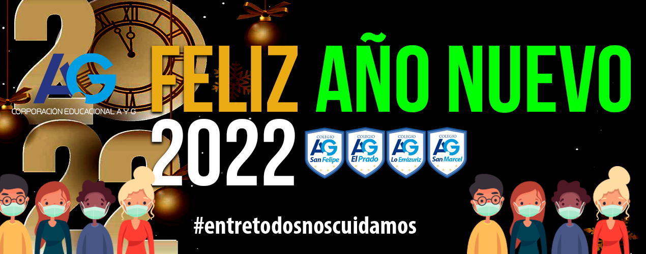 banner saludos de año nuevo 2022 Colegio San Felipe